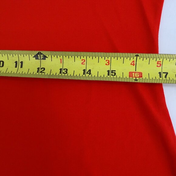 L&B Lucky and Blessed Red Tunic Top Women Size S Short Sleeve Crew Neck NEW - Picture 9 of 10